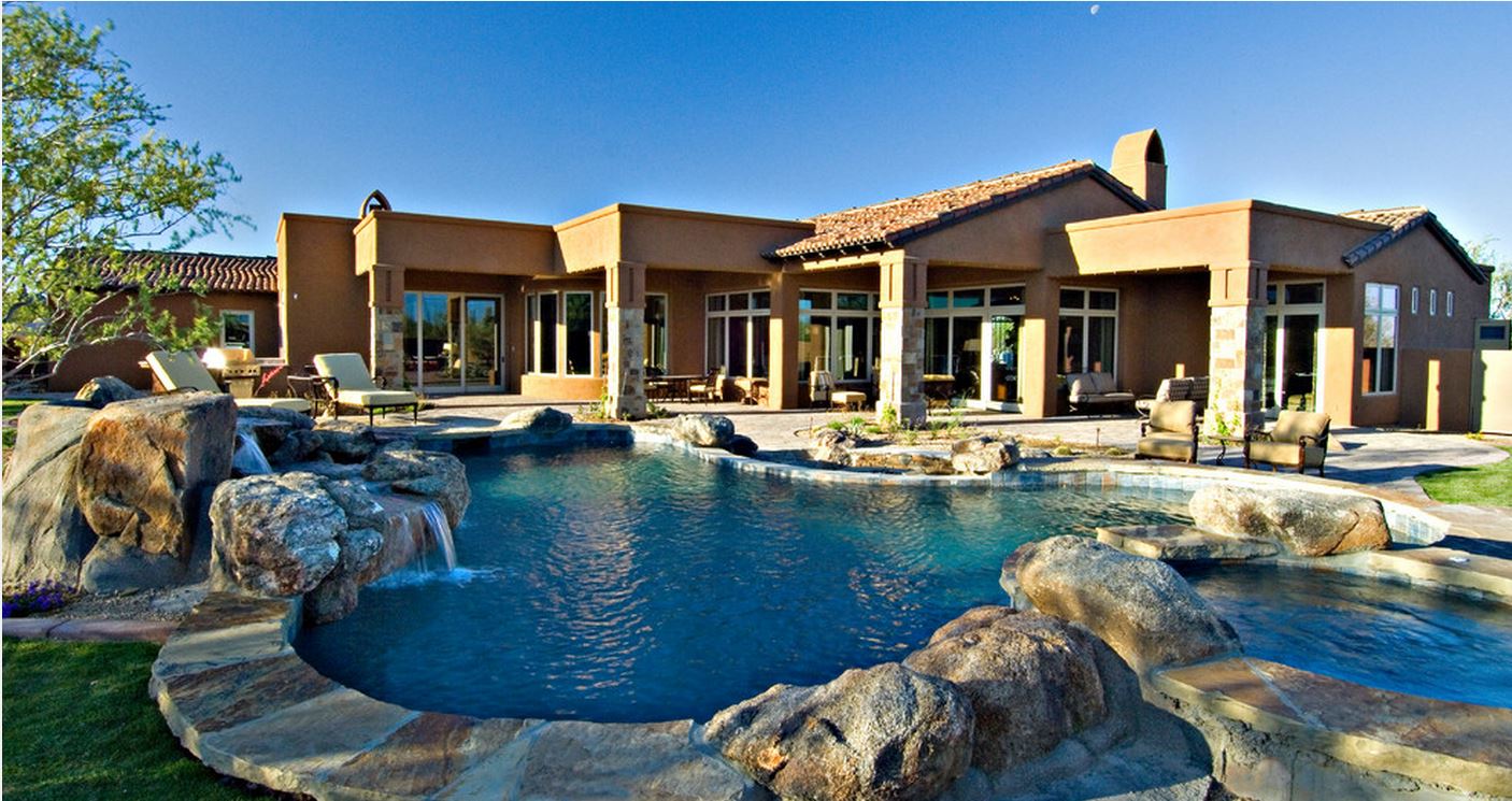 Backyard pool of Scottsdale home